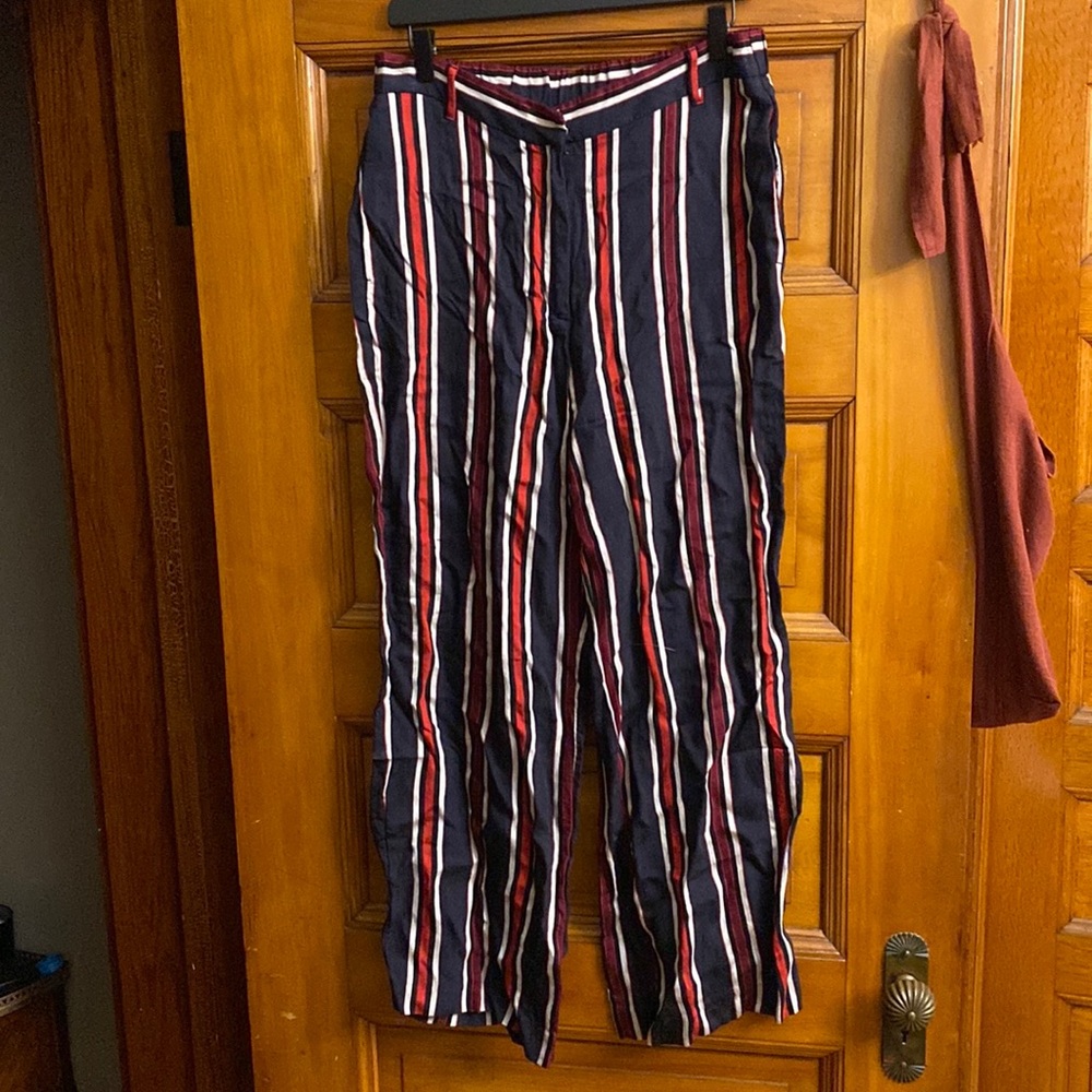 H&M High-Waist Striped Wide Leg Pants